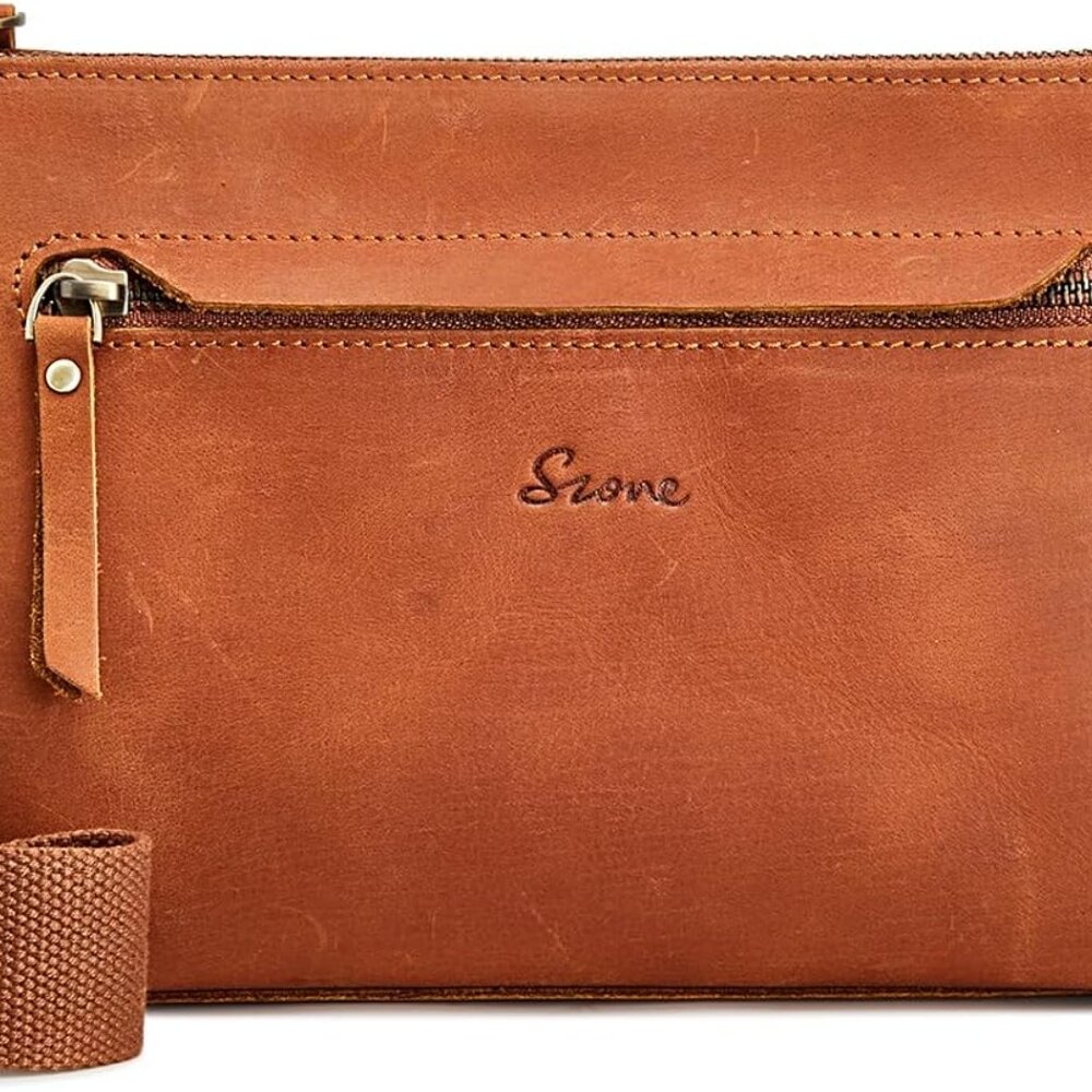Crossbody Bags for Women Trendy Genuine Leather Small Shoulder Bag Purses with W